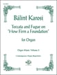 Toccata and Fugue on How Firm a Foundation Organ sheet music cover